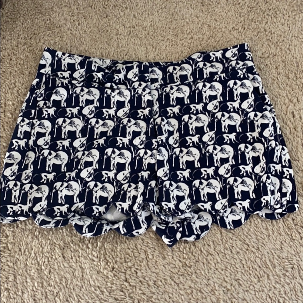 Crown & Ivy Elephant & Monkey Patterned Shorts